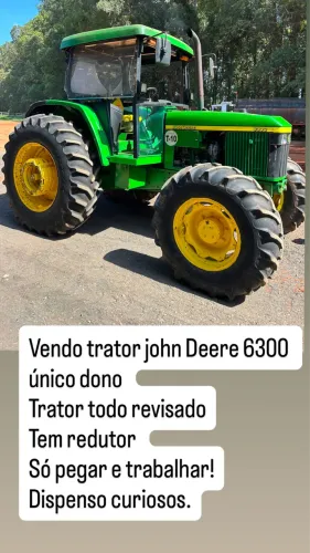 Trator john deere 6300 ano 2000 revisado