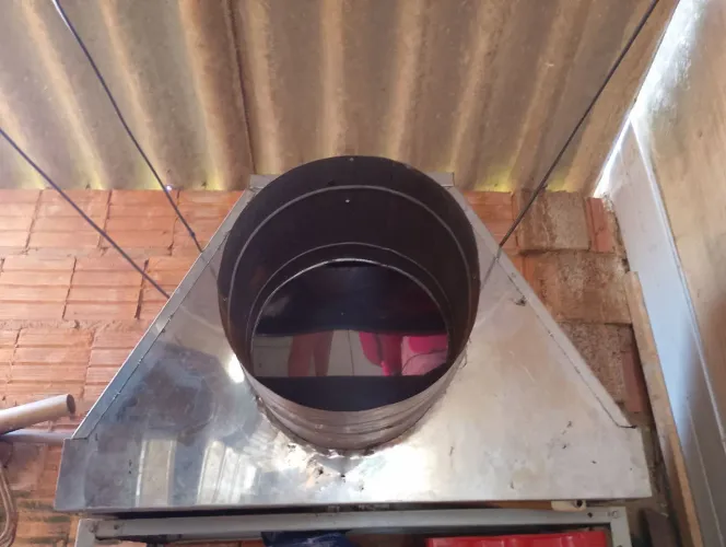 Coifa grande sem motor
