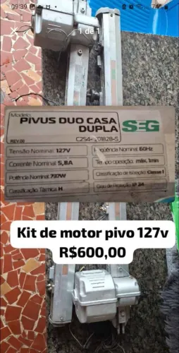 Motor pivotante duplo semi novo sem a central só motor 600,00.