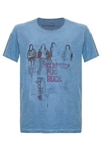 Camiseta M. Officer Azul Estampa dos Ramones Tam P Nova com Etiqueta 150,00 reais 