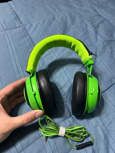 Fone Gamer Razer Kraken Verde P2 Original Com Microfone - Usado