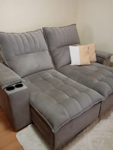 Sofá super confortável com pillow top