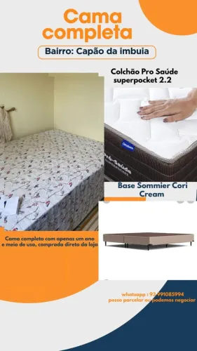 Cama de casal, linha Saúde, (1 ano de uso)