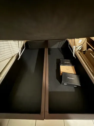 Cama baú queen colchão D45 americanflex