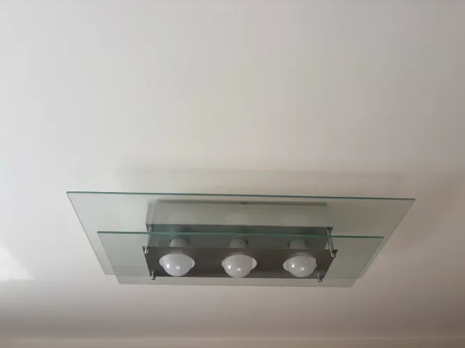 Lustre vidro com inox 