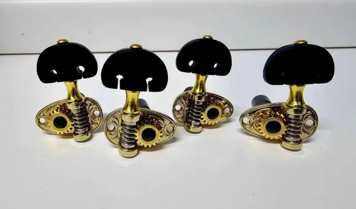 Tarraxa Cavaco/Cavaquinho Tuning Machines Douradas Individuais, Pino Grosso.