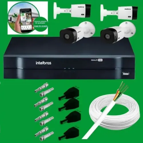 Kit intelbras 4 câmeras + instalação R$ 1.999,00