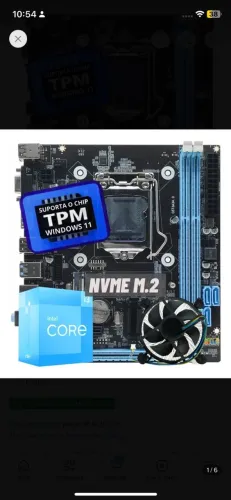 Kit Upgrade Intel I5 3.1 + Placa Mãe Intel H61 C/ Cooler Nfe Preto