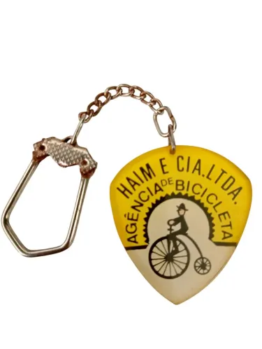 Chaveiro Haim E Cia Agência De Bicicletas - Item Raríssimo Anos 70/80 - Peça De Coleção