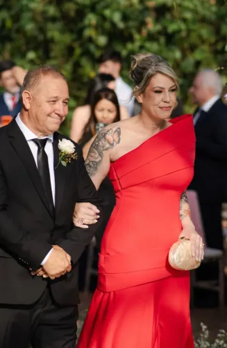 Vestido de alfaiataria vermelho 