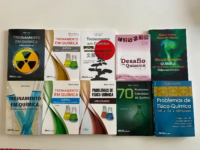 Megalote 10 Livros Química Nelson Santos - ITA / IME / EsPCEx / Olimpíadas - Novos