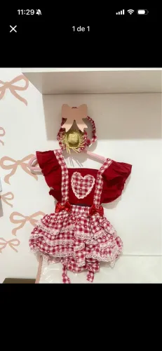 Roupa junina bebê menina