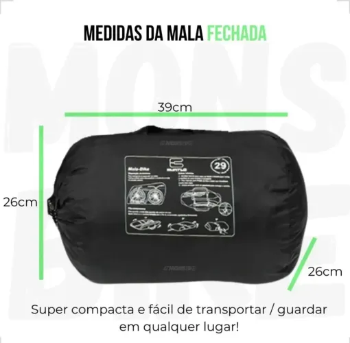 Mala Transporte Bicleta Mtb Speed Curtlo Até Aro 29