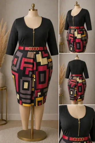 Vestido Plus Size Curto Feminino Manequim 50