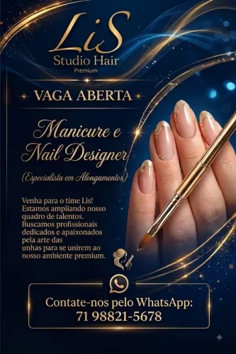 Vaga para manicure e nail designer