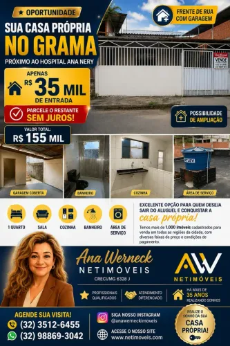 OPORTUNIDADE DE SAIR DO ALUGUEL EM GRAMA! CASA JTO HOSPITAL ANA NERY CASA FRENTE DE RUA C/