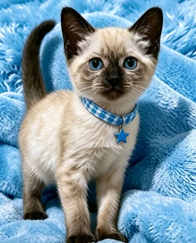 Gato siamês  com 2 meses 