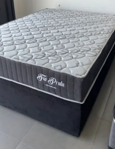 Cama casal fio prata entrega hoje, molas ensacadas individualmente