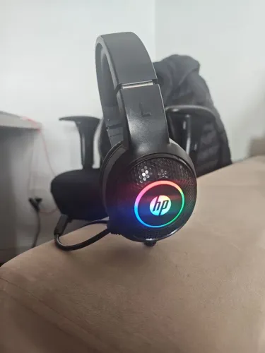 Headset Gamer HP DHE-8010UM com Fio PS2 P2 3,5mm e USB para Iluminação LED
