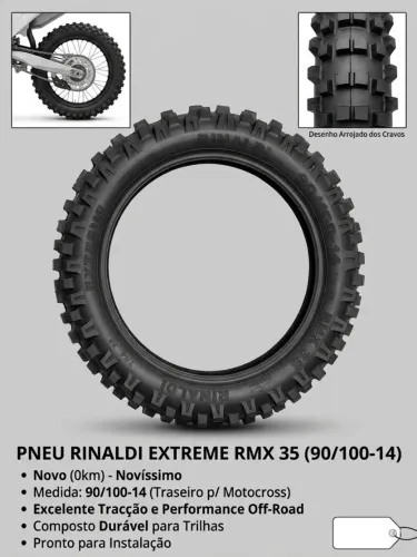 pneu moto 90/100 aro 14 rmx 35