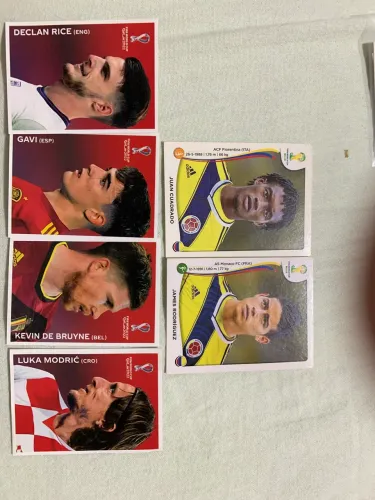 Figurinhas copa 2014 Juan Cuadrado e James Rodriguez .