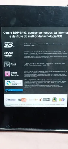 Blu-ray 3D Sony BDP-S490 - Funcionando!