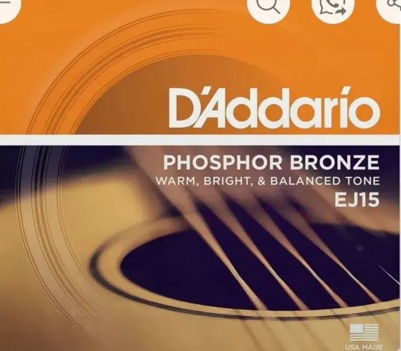 Corda violão aço daddario EJ15