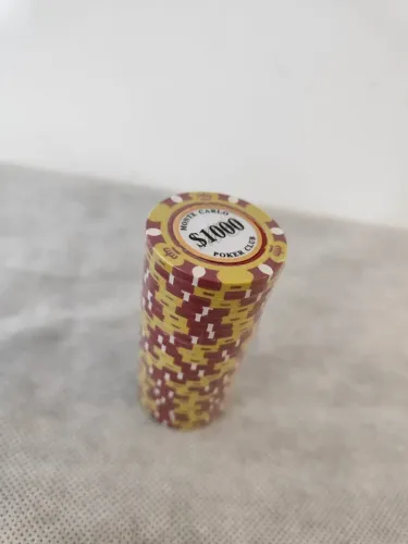25 FICHAS DE PÔQUER MONTE CARLO