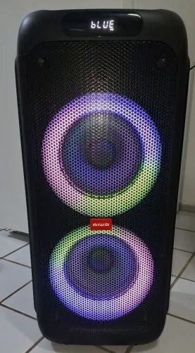 Caixa de Som PartyBox AIWA PB-01 Bluetooth 15H RGB USB TWS Preto