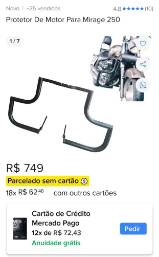 Protetor de motor mirage 250