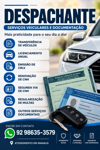 Despachante Documentalista - Serviços para Veículos e CNH