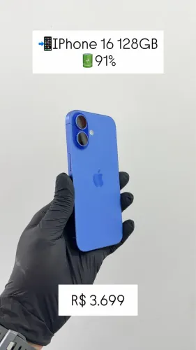 iPhone 16 128gb 91% sem marcas 