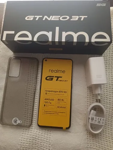 Realme GT Neo 3T 12/256GB 80w Carregador Novíssimo