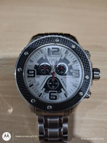 Relógio EWC Masculino Cronógrafo Big Case EMT14002B