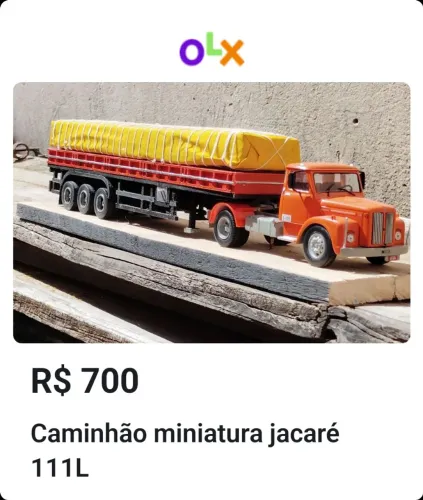 Replica carreta Scania jacaré escala 1, 43 