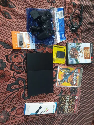 Ps2 slim controle memory card mais jogos .