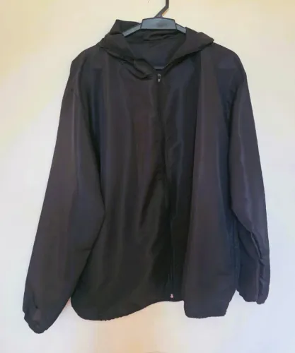 Cortavento Preto Masculino Tam G com Capuz NOVO