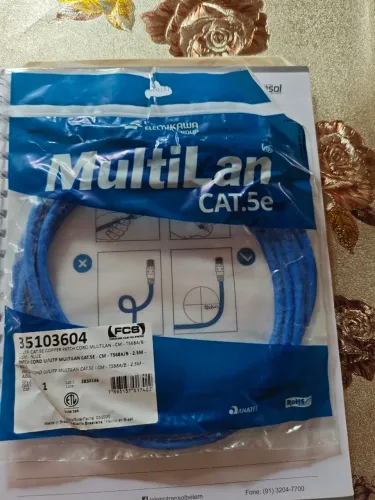 Patch Cord Furukawa cat5 2.5 metros azul