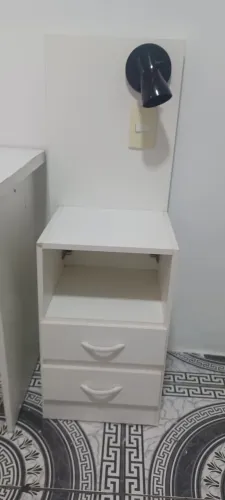 Conjunto de bancada em L e escrivaninha