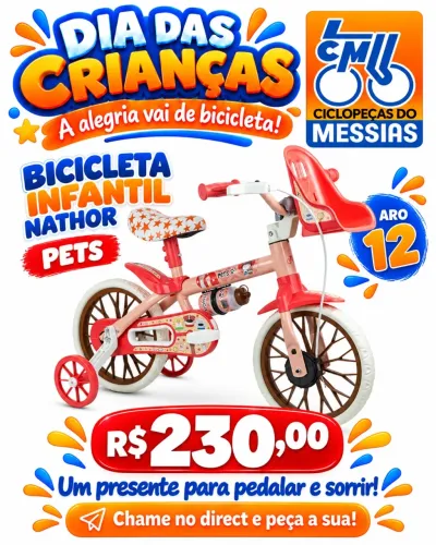 BICICLETA INFANTIL FEMININA ARO 12 3 anos 