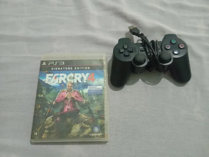 kit manete ps3+jogo Far cry 4