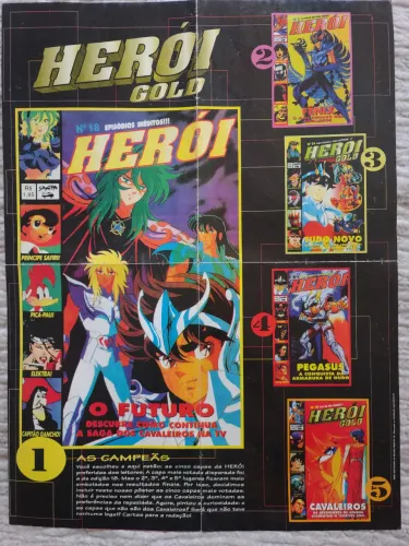 Poster comemorativo das primeiras herói Gold (1995)