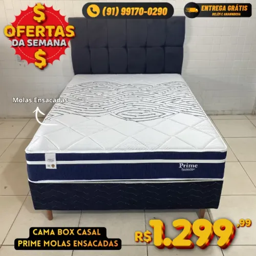 CAMA BOX CASAL MOLAS ENSACADAS PRIME PLUMATEX