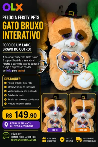 Gato Bruxo Interativo BR MACHINE Feisty