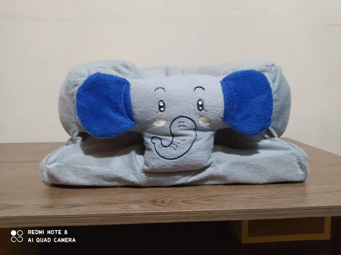 Sofazinho assento bebê enchimento elefante apoio 