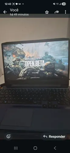 Notebook  modelo Ideapad Gaming  marca Lenovo.  Gamer alto desempenho. 