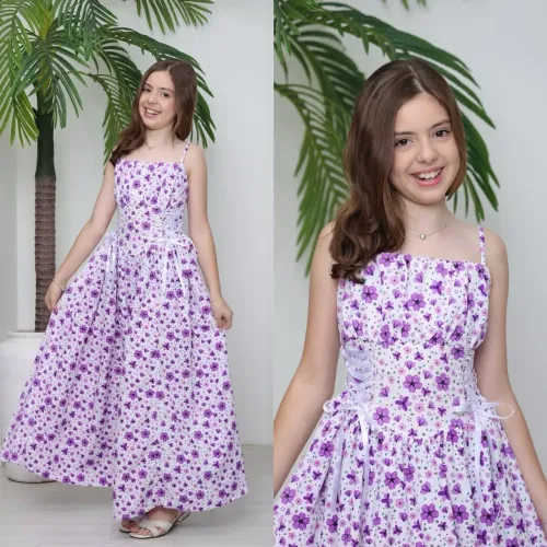 Vestido longo infantil