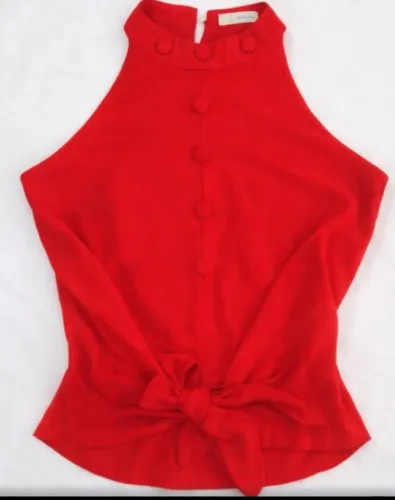 Blusa vermelha elegante 