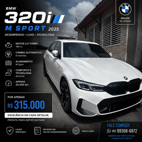 BMW 320I A 2.0 TB M Sport Activeflex 16V 4P 2025