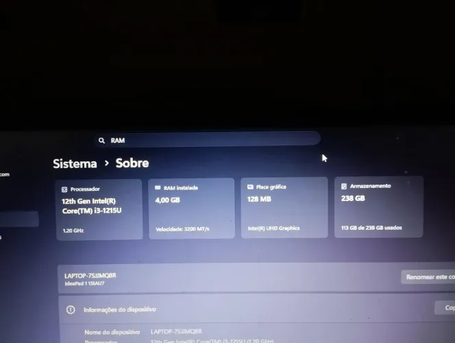 Notebook lenovo